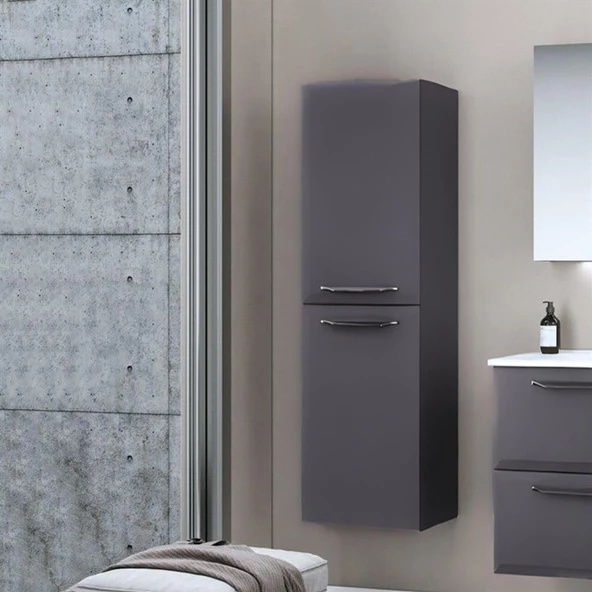 Orka Nuvola 40 cm Antrasit Banyo Boy Çamaşır Dolabı ürün görseli