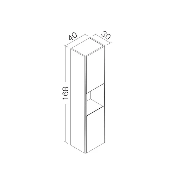 Orka Duden 40 cm Beyaz Banyo Boy Çamaşır Dolabı - 3