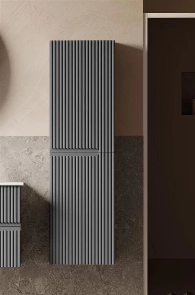 Orka Moonlight 40 cm Gri Banyo Boy Çamaşır Dolabı