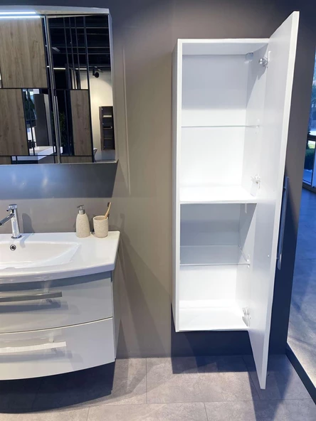 Orka Urla 40 cm Beyaz Banyo Boy Çamaşır Dolabı - 2