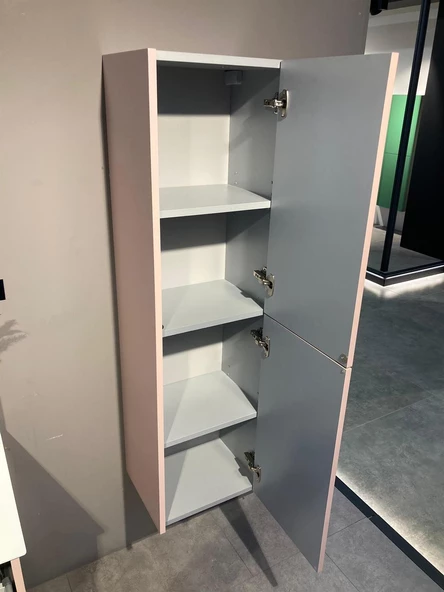 Orka Biella 40 cm Pudra Banyo Boy Çamaşır Dolabı - Resim 3