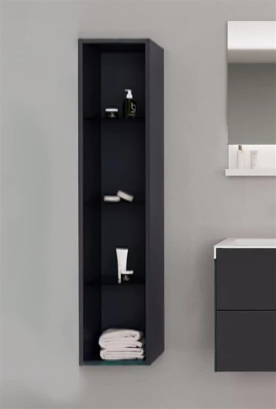 Orka Milano 30 cm Antrasit Banyo Boy Çamaşır Dolabı