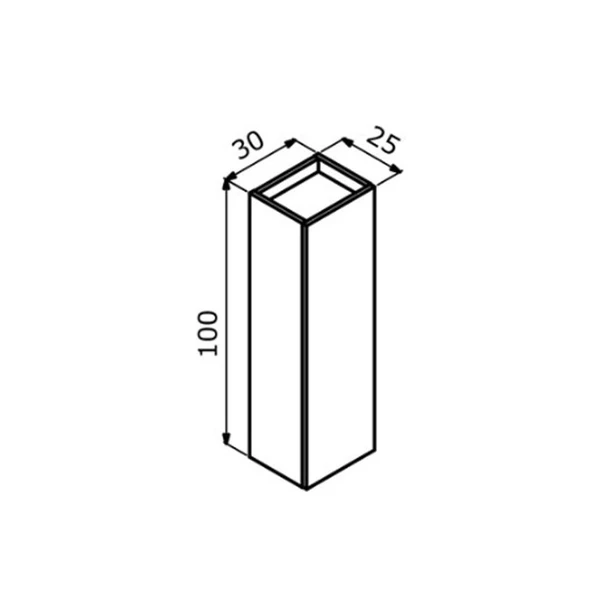 Orka Ferla 30 cm Tarçın Banyo Boy Çamaşır Dolabı - 3