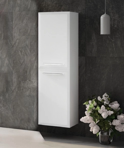 Orka Nuvola 40 cm Beyaz Banyo Boy Çamaşır Dolabı