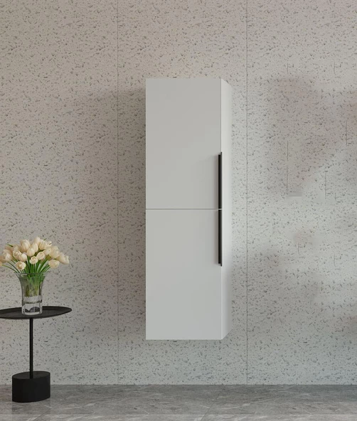 Orka Pure 40 cm Beyaz Banyo Boy Çamaşır Dolabı - Resim 2