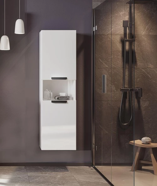 Orka Nova 40 cm Beyaz Banyo Boy Çamaşır Dolabı