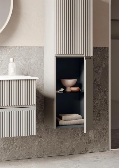 Orka Moonlight 40 cm Vizon Banyo Boy Çamaşır Dolabı - Resim 2