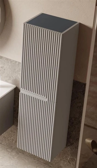 Orka Moonlight 40 cm Vizon Banyo Boy Çamaşır Dolabı - Resim 3