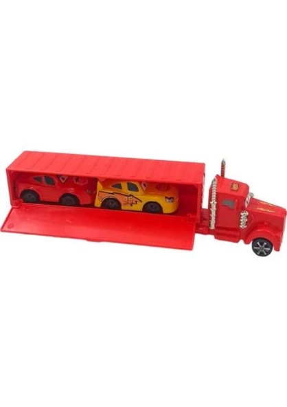 2037 FAST CAR ALLOY CAR 2 ARABA VE KAMYONLU ARAÇ SETİ 25 cm - 2