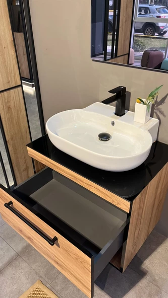 Orka Knidos 90 cm Legnano Banyo Dolabı Alt Modül ve Lavabo - 3