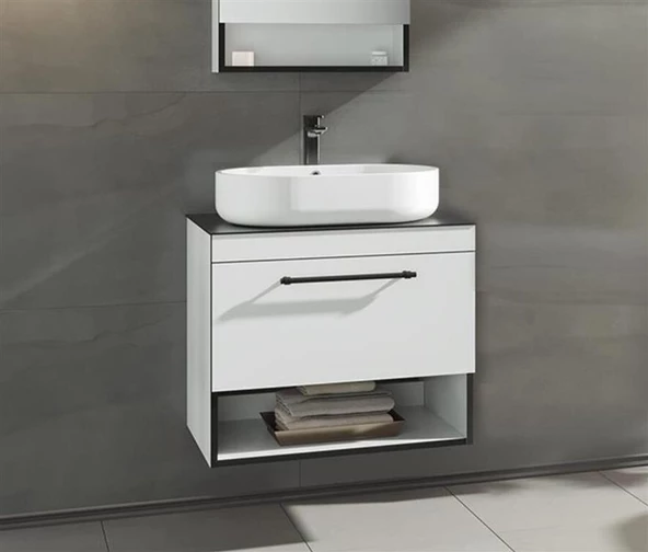 Orka Knidos 70 cm Beyaz Banyo Dolabı Alt Modül ve Lavabo