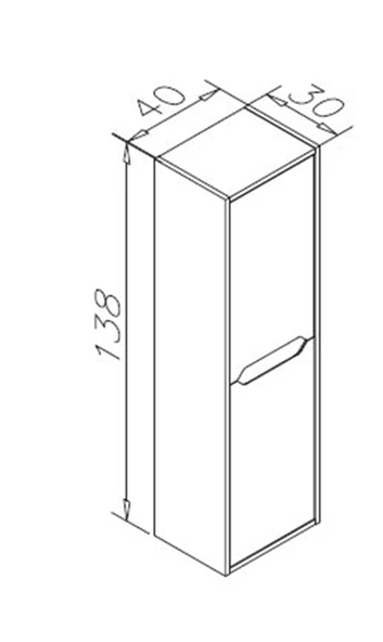 Orka Lago 40 cm Beyaz Banyo Boy Çamaşır Dolabı - 3