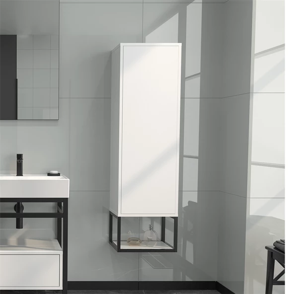 Orka Vegas 40 cm Beyaz Banyo Boy Çamaşır Dolabı ürün görseli