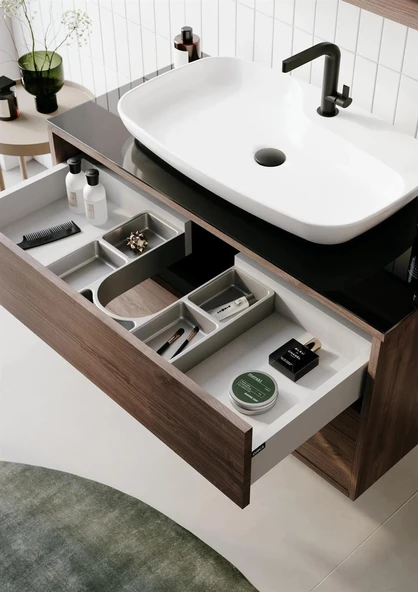 Orka Galia 100 cm Lidya Banyo Dolabı Alt Modül ve Lavabo