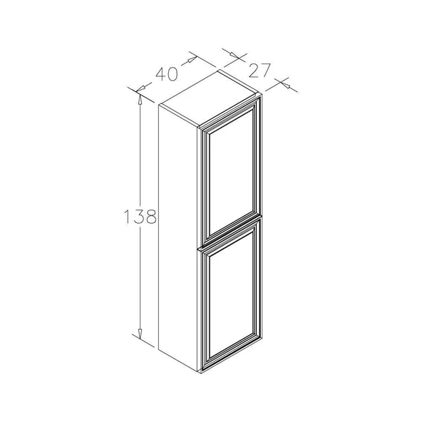 Orka Design 40 cm Beyaz Banyo Boy Çamaşır Dolabı - 3