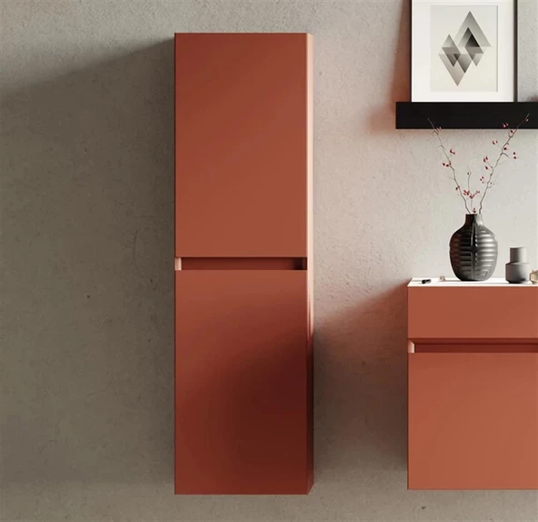 Orka Lusso 40 cm Tarçın Banyo Boy Çamaşır Dolabı