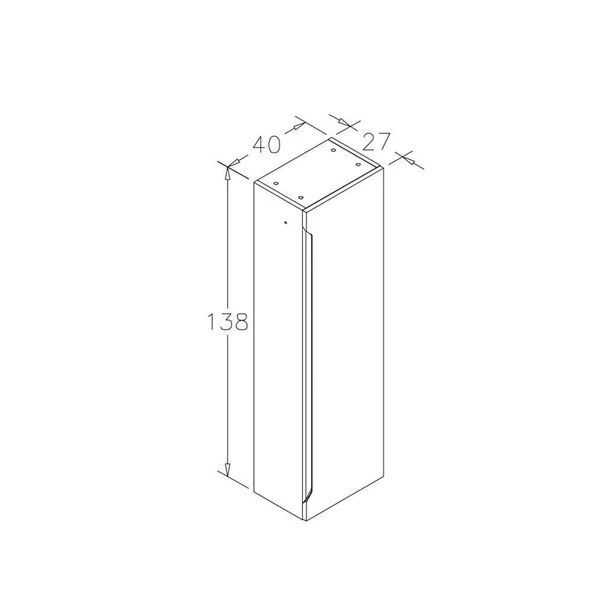 Orka Malta 40 cm Gri Banyo Boy Çamaşır Dolabı - Resim 2