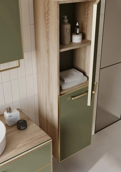 Orka Salerno 40 cm Sardunya Banyo Boy Çamaşır Dolabı - 3