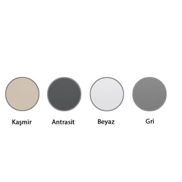 Orka Urla 40 cm Antrasit Banyo Boy Çamaşır Dolabı - 4