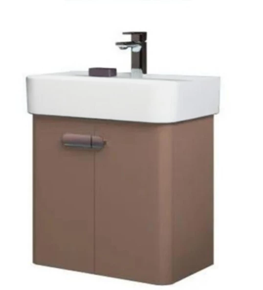 Orka Orbit 55 cm Cappucino Banyo Dolabı Alt Modül ve Lavabo