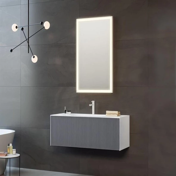 Orka Cube 80 cm Antrasit Banyo Dolabı Alt Modül ve Lavabo - 2