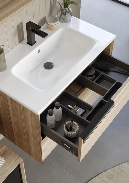 Orka Novento 120 cm Cordoba Banyo Dolabı Alt Modül ve Lavabo - Resim 2