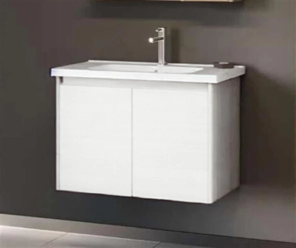 Orka Duden 60 cm Beyaz Kapaklı Banyo Dolabı Alt Modül ve Lavabo ürün görseli