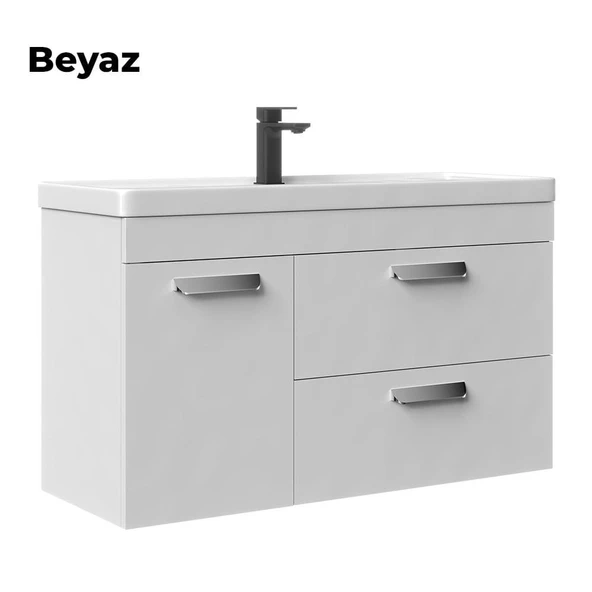 Orka Nova 100 cm Beyaz Banyo Dolabı Alt Modül ve Lavabo