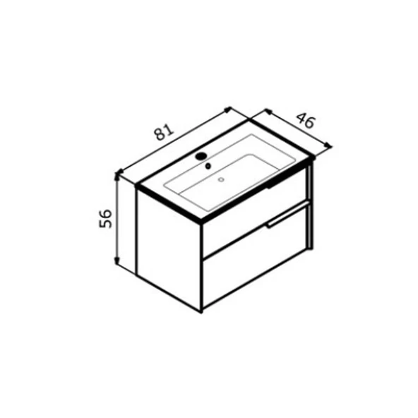Orka Novento 80 cm Cordoba Banyo Dolabı Alt Modül ve Lavabo - 4