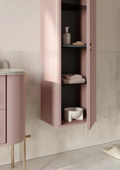 Orka Felice 43 cm Mat Pudra Banyo Boy Çamaşır Dolabı - 3