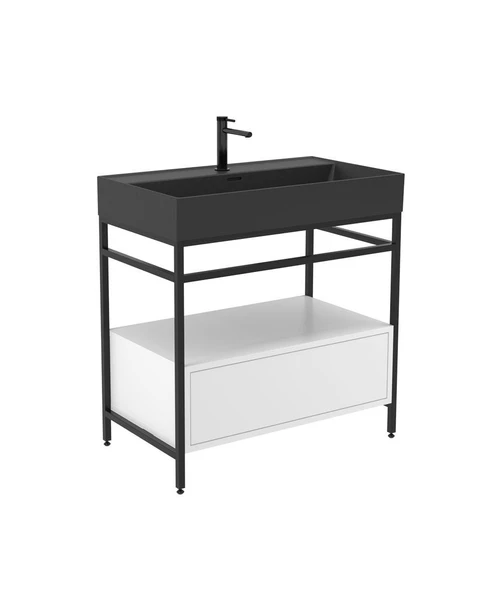 Orka Vegas 60 cm Beyaz Banyo Dolabı Alt Modül ve Lavabo - Resim 2