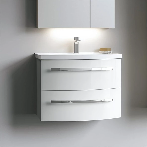 Orka Urla 70 cm Beyaz Banyo Dolabı Alt Modül ve Lavabo