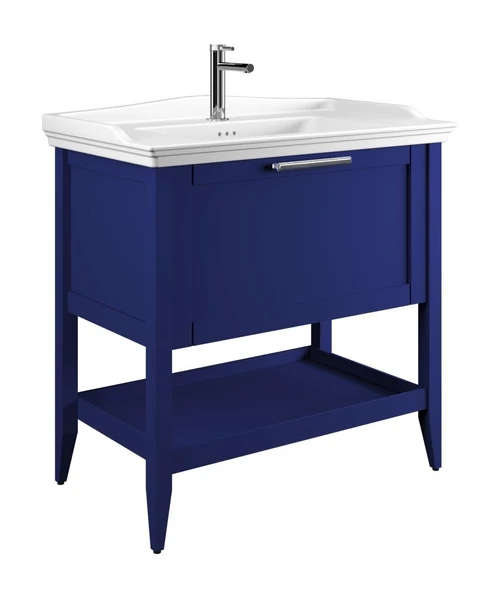 Orka Bastle 100 cm Lacivert Banyo Dolabı Alt Modül ve Lavabo - Resim 2