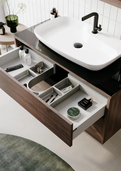 Orka Galia 100 cm Lidya Banyo Dolabı Takımı - 3