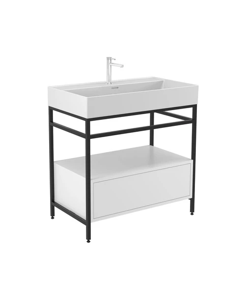 Orka Vegas 60 cm Beyaz Banyo Dolabı Alt Modül ve Lavabo - Resim 2