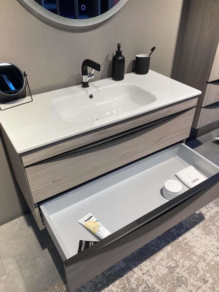 Orka Vento 100 cm Dublin Banyo Dolabı Alt Modül ve Lavabo