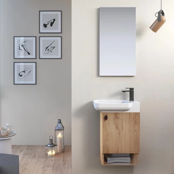 Orka Begonya 55 cm Legnona Banyo Dolabı Takımı