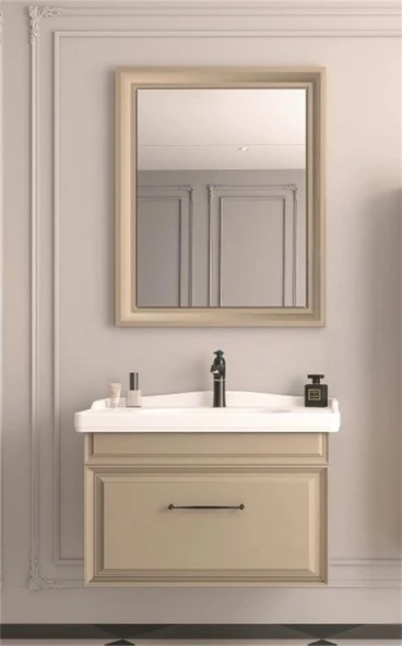 Orka Design 85 cm Mat Cappucino Banyo Dolabı Takımı