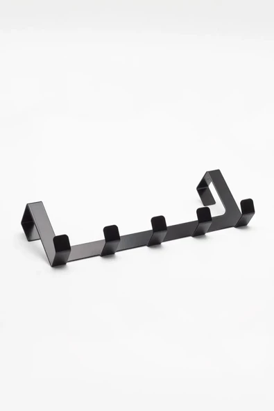 Kapı Askısı, Kapı Arkası Metal Askılık, Elbise Askısı, Bornoz Askısı, Siyah - 3