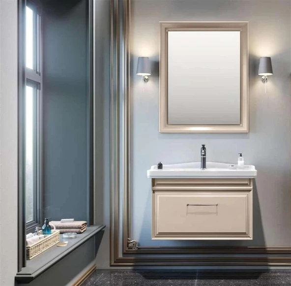 Orka Design 100 cm Mat Cappucino Banyo Dolabı Takımı