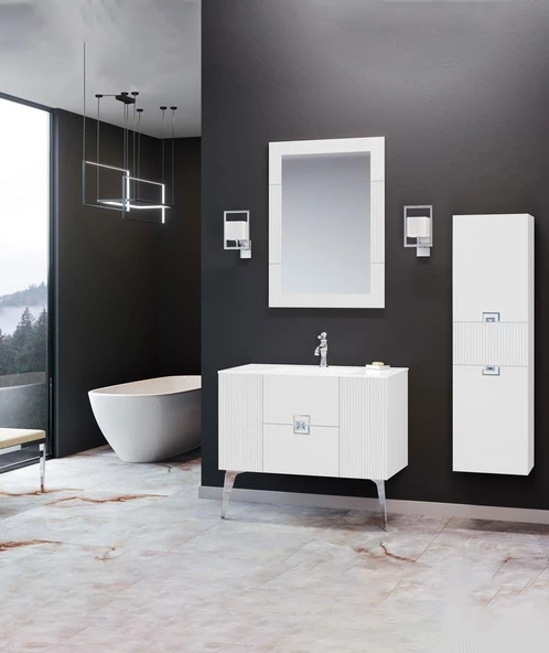 Orka Adria 100 cm Dublin Banyo Dolabı Takımı