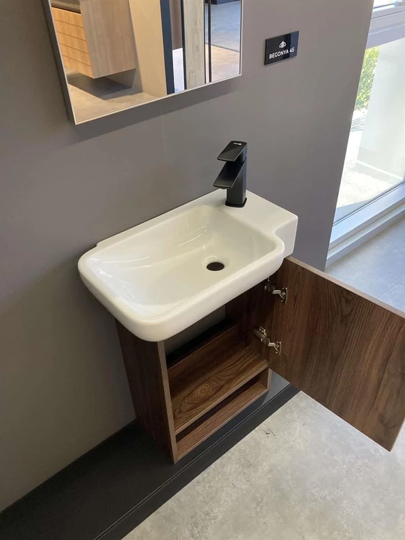 Orka Begonya 55 cm Navaro Banyo Dolabı Takımı - Resim 2