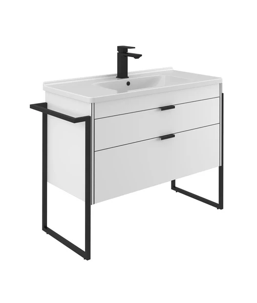 Orka Trio 65 cm Beyaz Çekmeceli Havluluklu Banyo Dolabı Takımı