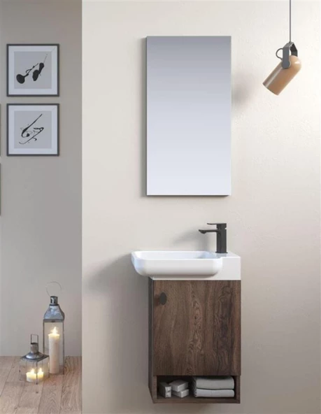 Orka Begonya 55 cm Navaro Banyo Dolabı Takımı