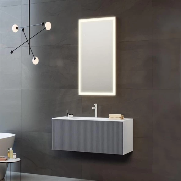 Orka Cube 80 cm Mat Antrasit Banyo Dolabı Takımı