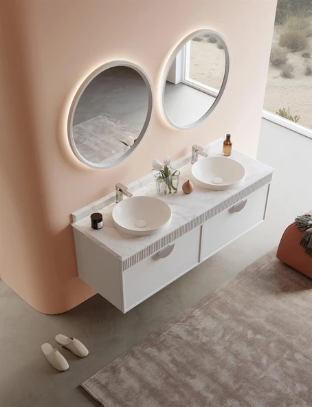 Orka Molino 160 cm Mat Kaşmir Lake Banyo Dolabı Takımı - 3