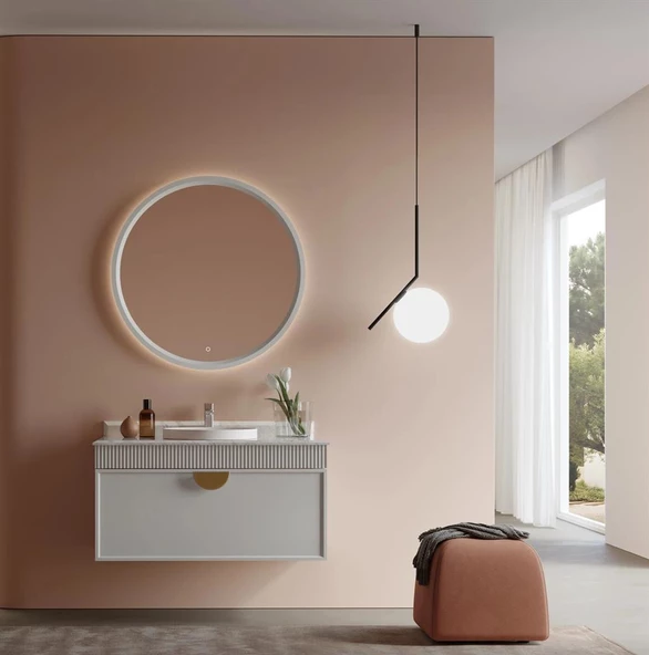 Orka Molino 102 cm Mat Kaşmir Lake Banyo Dolabı Takımı