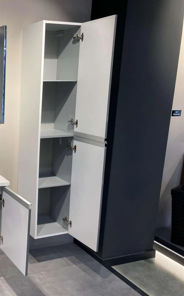 Orka Terme Beyaz Banyo Boy Çamaşır Dolabı - 3