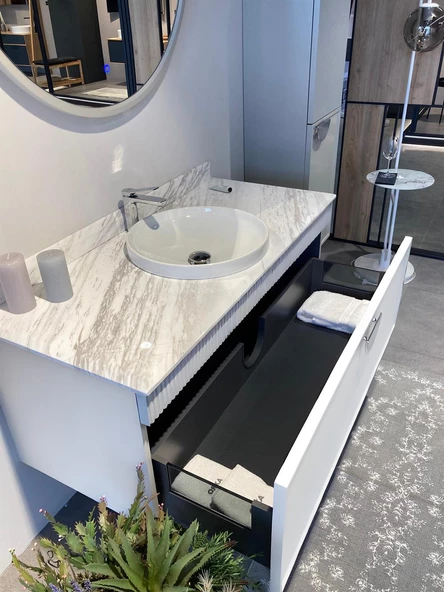 Orka Molino 122 cm Mat Kaşmir Lake Banyo Dolabı Takımı - Resim 4