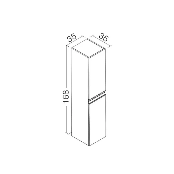 Orka Terme 35 cm Parlak Gri Banyo Boy Çamaşır Dolabı - 2